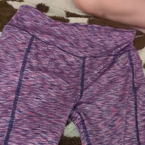 bcg Purple Space-Dye Kids Leggings